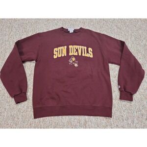 Arizona Sun Devils Sweatshirt‎ Mens Medium Red Crewneck Pullover Champion NCAA